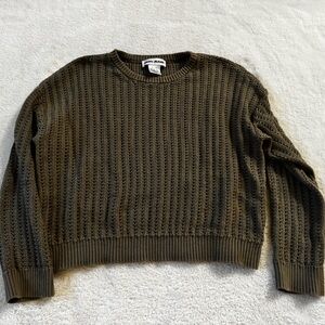 DKNY Textured Olive Sweater